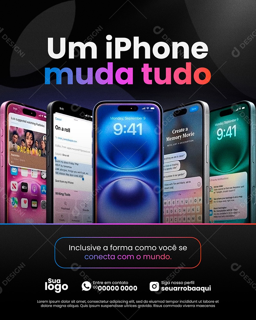 Loja de Iphone Social Media PSD Editável