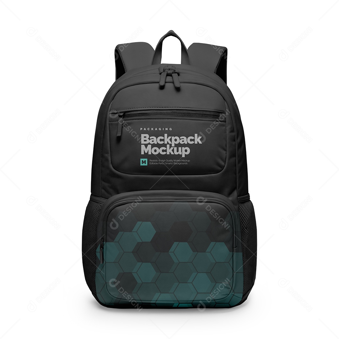 Mockup Mochila Escolar PSD Editável