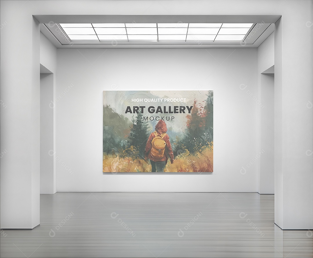 Mockup Galeria de Arte PSD Editável