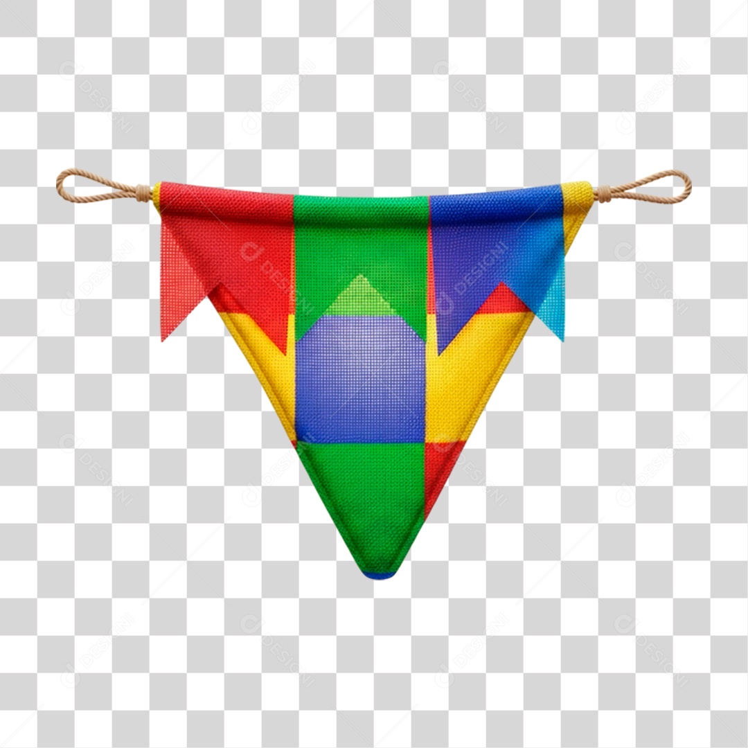 Bandeirolas de Festa Junina PNG Transparente