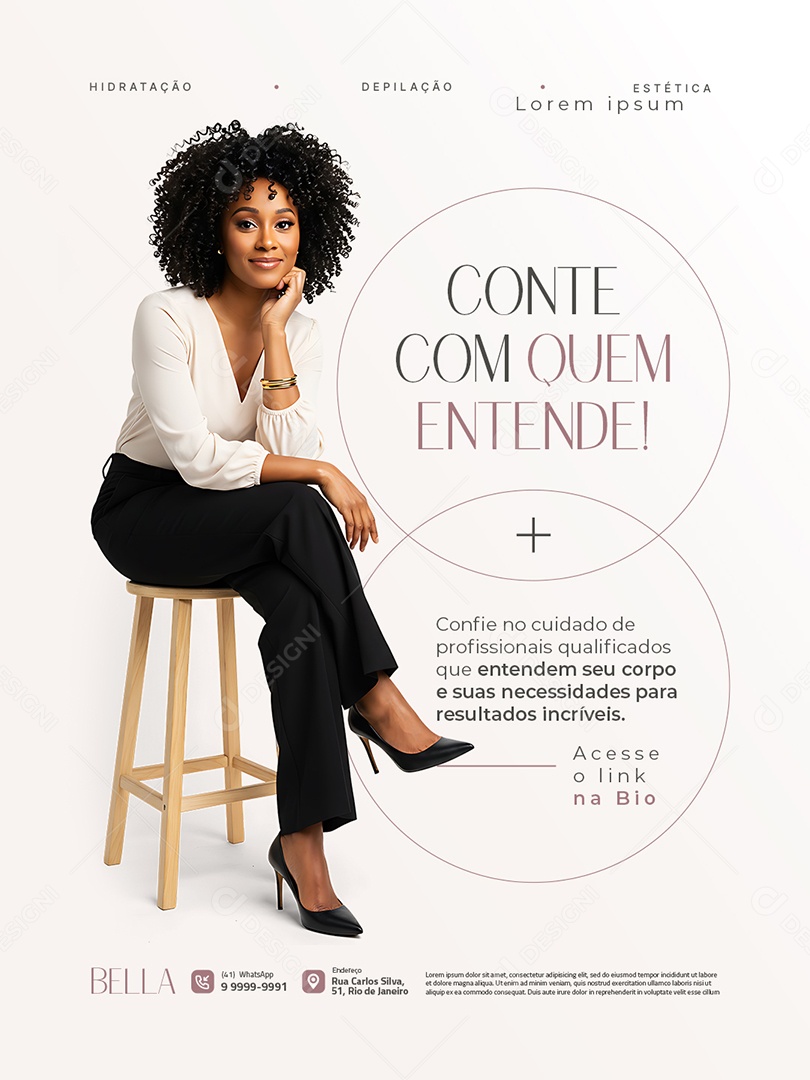 Estética Conte com Quem Entende Social Media PSD Editável