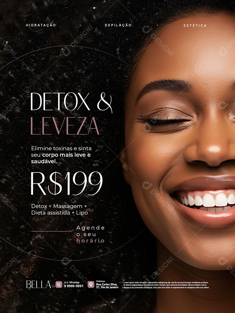 Estética Detox e Leveza Social Media PSD Editável