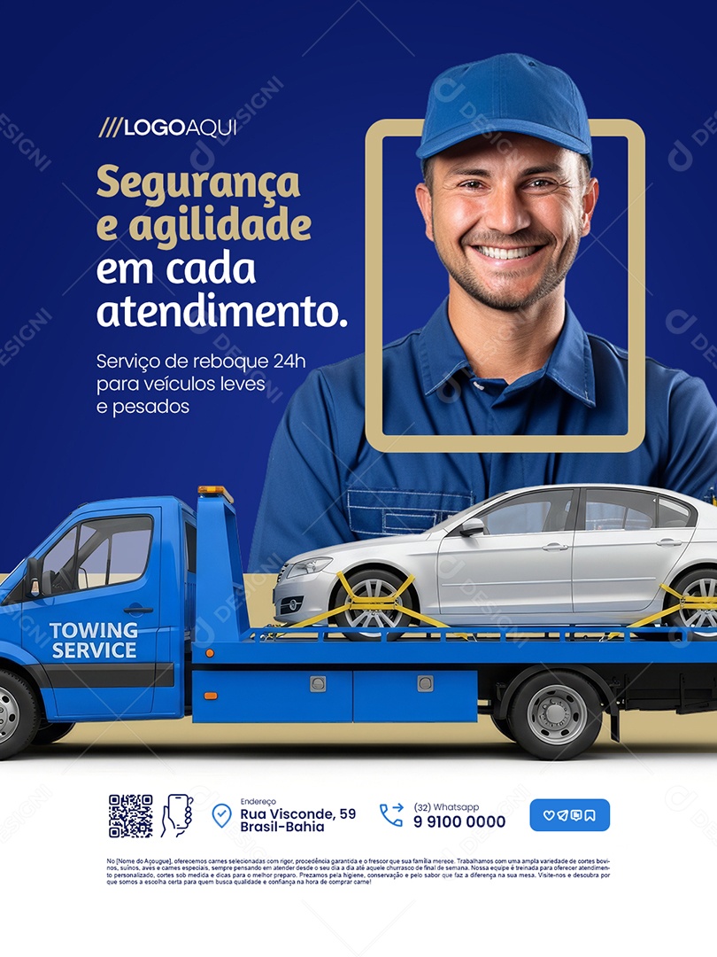 Guincho Segurança e Agilidade em Cada Atendimento Social Media PSD Editável