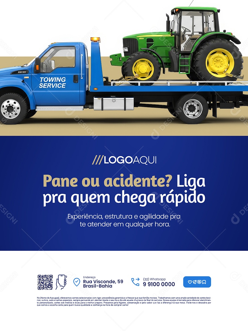 Guincho Pane ou Acidente Social Media PSD Editável