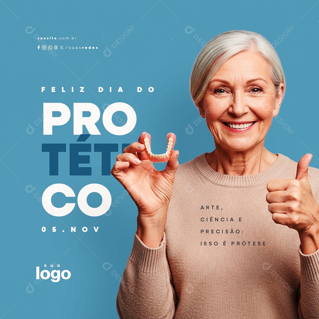 Feliz Dia do Protético 05 de Novembro Social Media PSD Editável