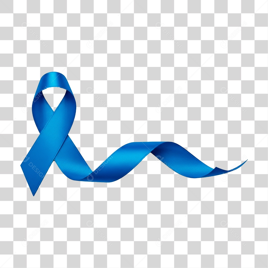 Laço Azul de Conscientização PNG Transparente