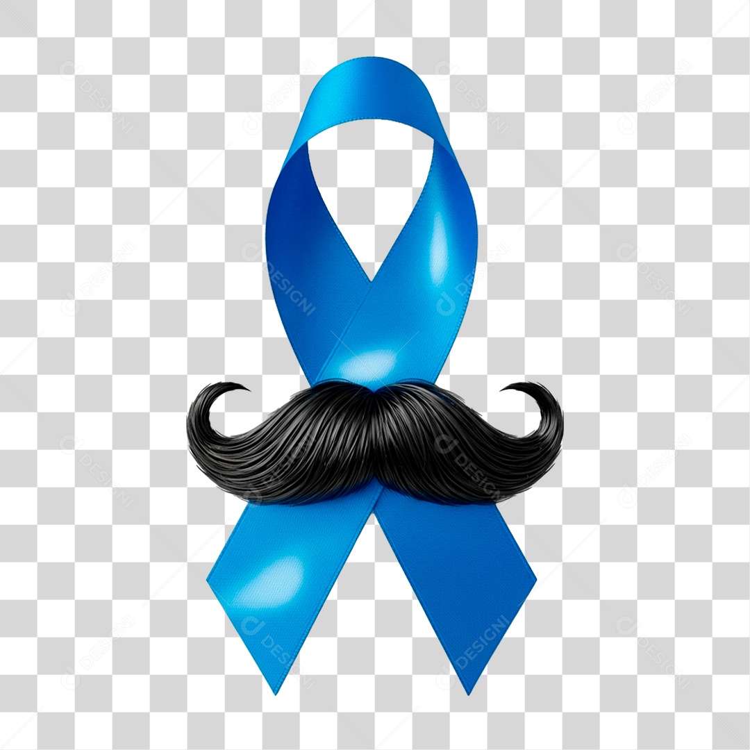Laço Azul de Conscientização PNG Transparente