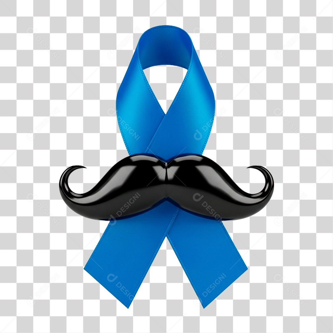Laço Azul de Conscientização PNG Transparente