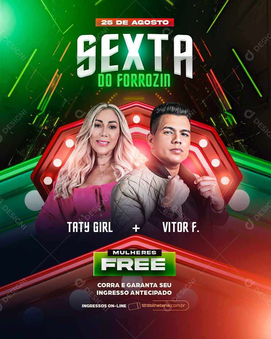 Feed Flyer Sexta do Forrozin Social Media PSD Editável