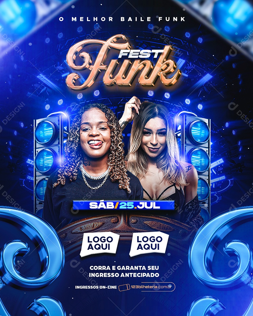 Flyer Feed Funk Revoada Social Media PSD Editável