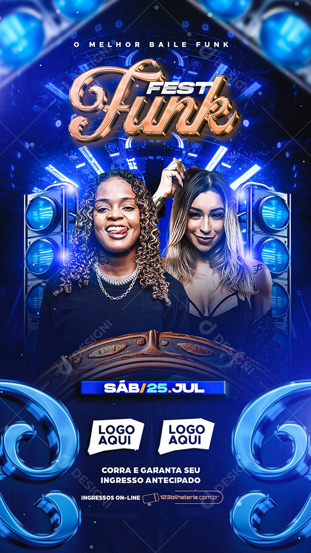 Flyer Story Funk Revoada Social Media PSD Editável