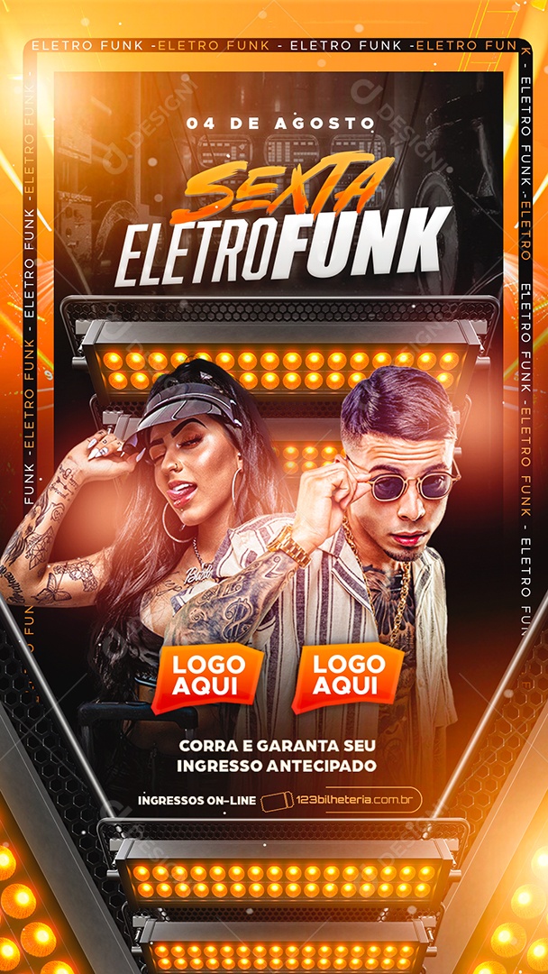 Flyer Story Sexta Eletro Funk Social Media PSD Editável