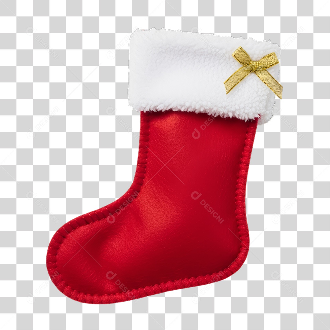 Meia Enfeite Decoração de Natal PNG Transparente
