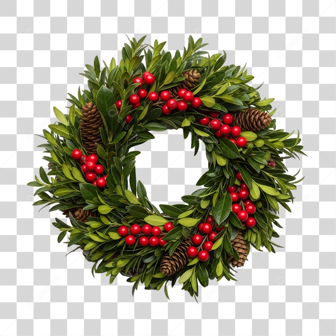Guirlanda Enfeite Decoração de Natal PNG Transparente