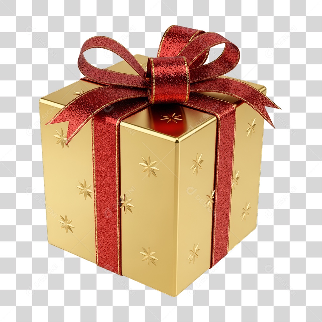 Caixa de Presente Enfeites Decoração de Natal PNG Transparente