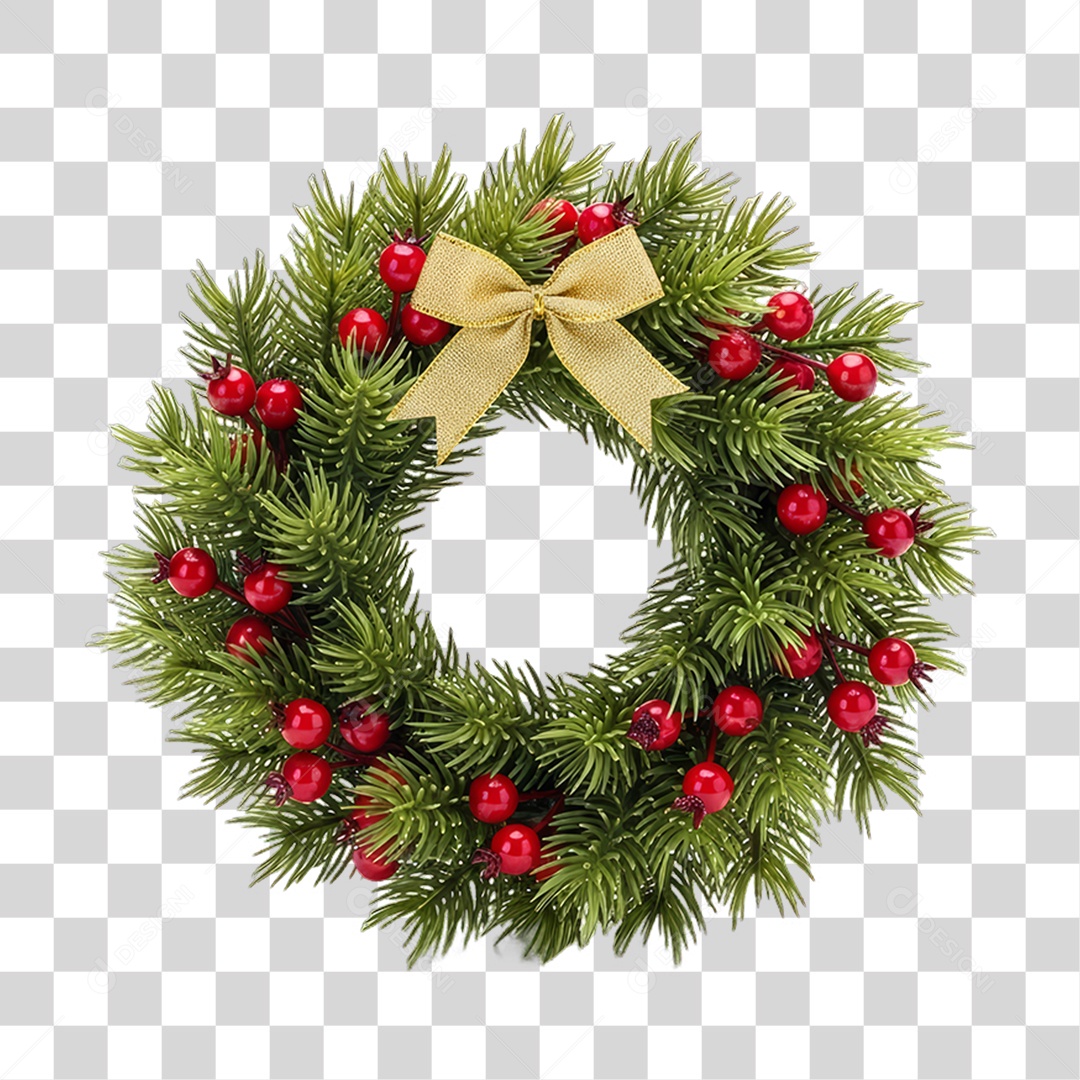 Guirlanda Enfeites Decoração de Natal PNG Transparente