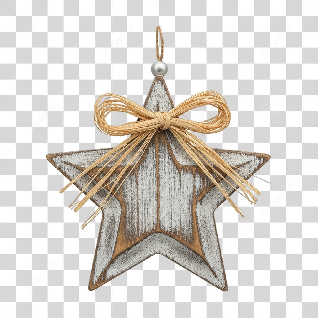 Estrela Enfeite Decoração de Natal PNG Transparente