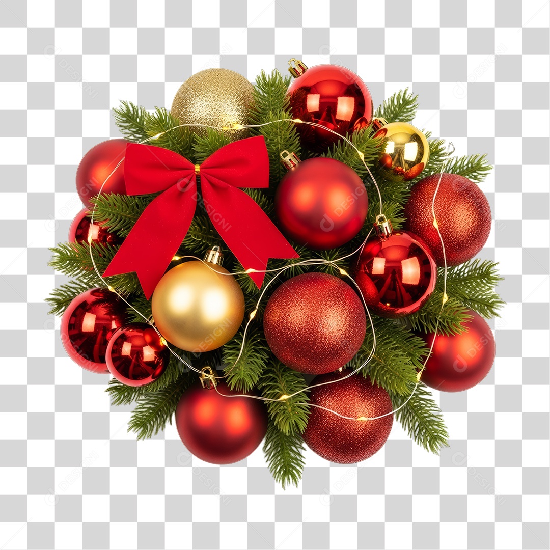 Bolas Enfeites Decoração de Natal PNG Transparente