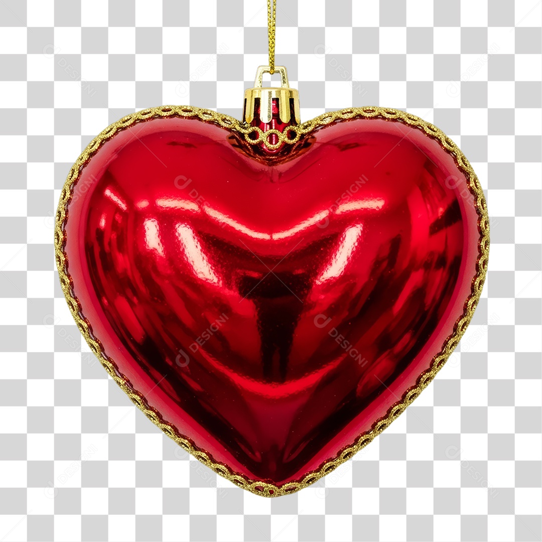 Coração Enfeites Decoração de Natal PNG Transparente