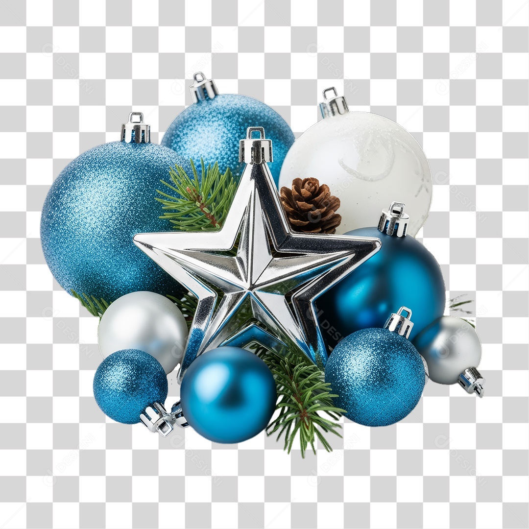 Bolas Enfeites Decoração de Natal PNG Transparente