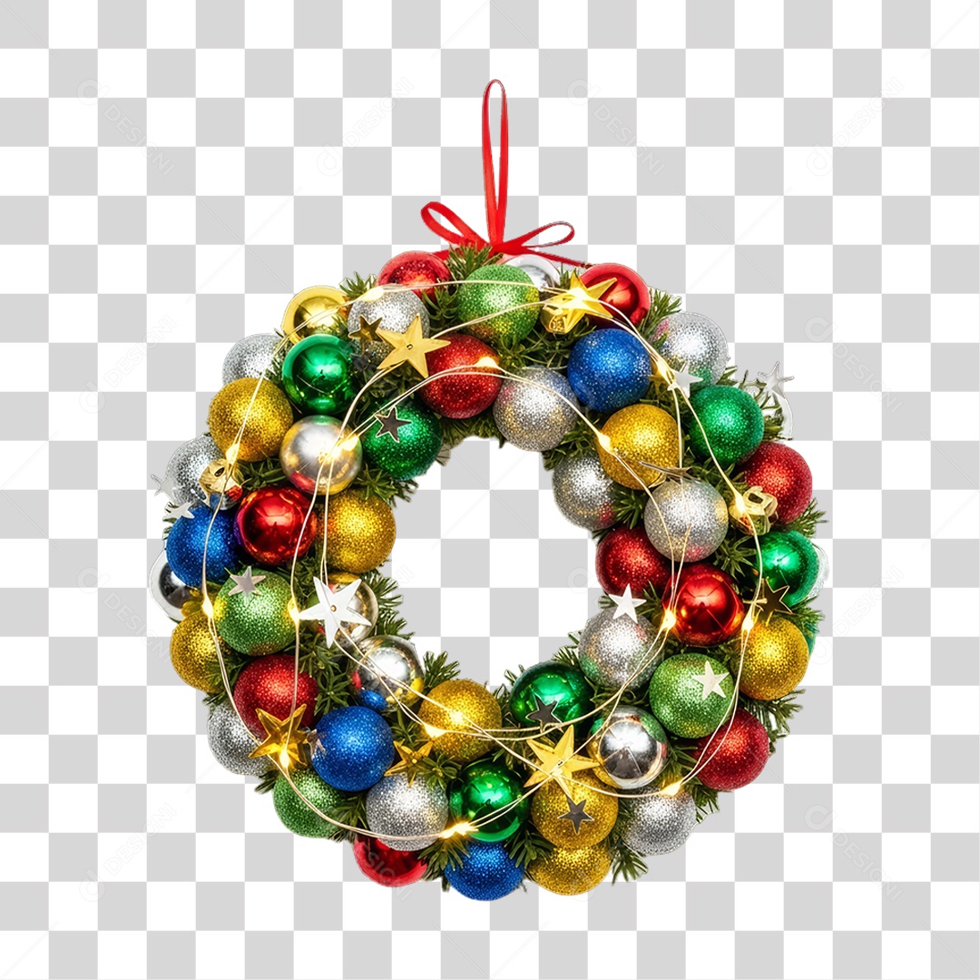 Guirlanda Enfeites Decoração de Natal PNG Transparente