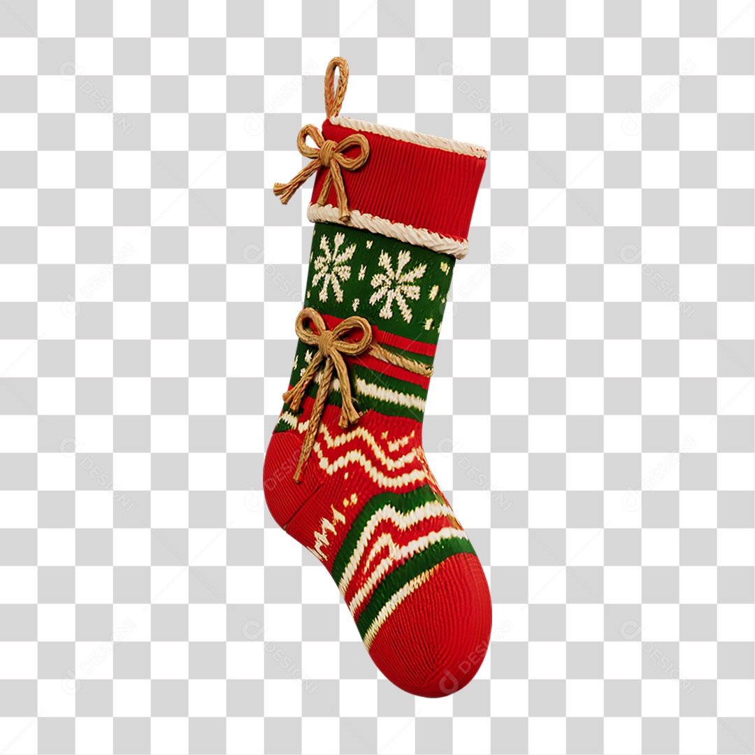 Meia de Natal PNG Transparente