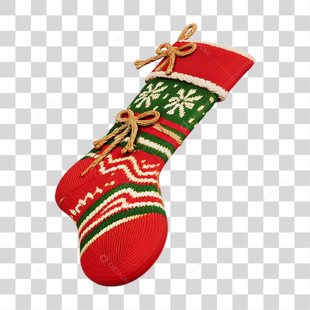 Meia de Natal PNG Transparente