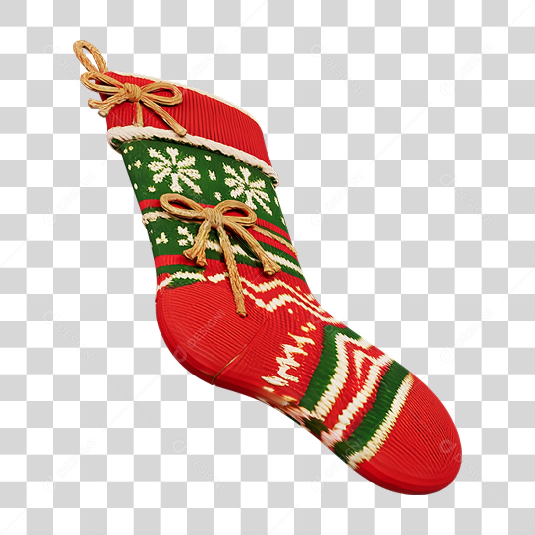 Meia de Natal PNG Transparente