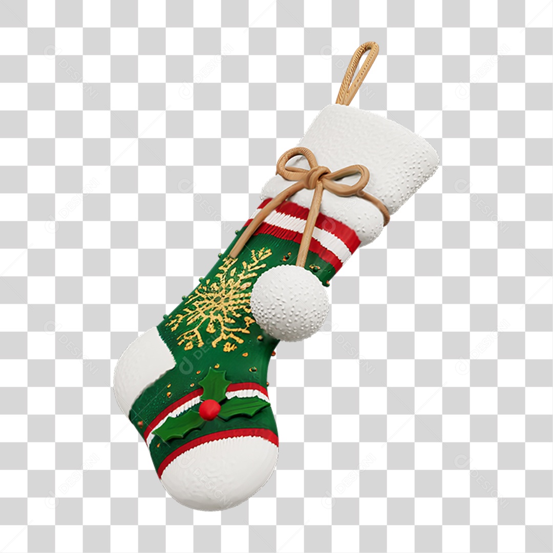 Meia de Natal PNG Transparente