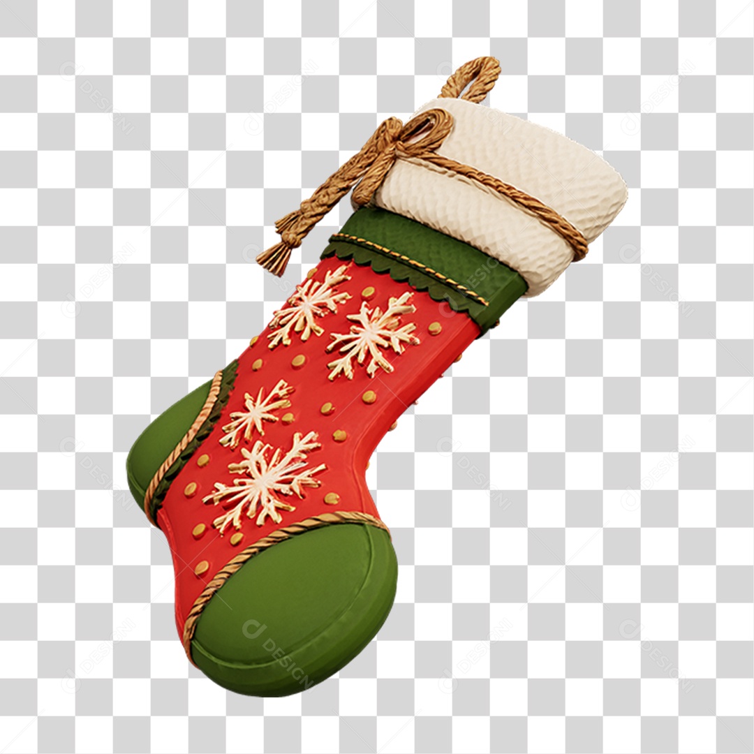 Meia de Natal PNG Transparente