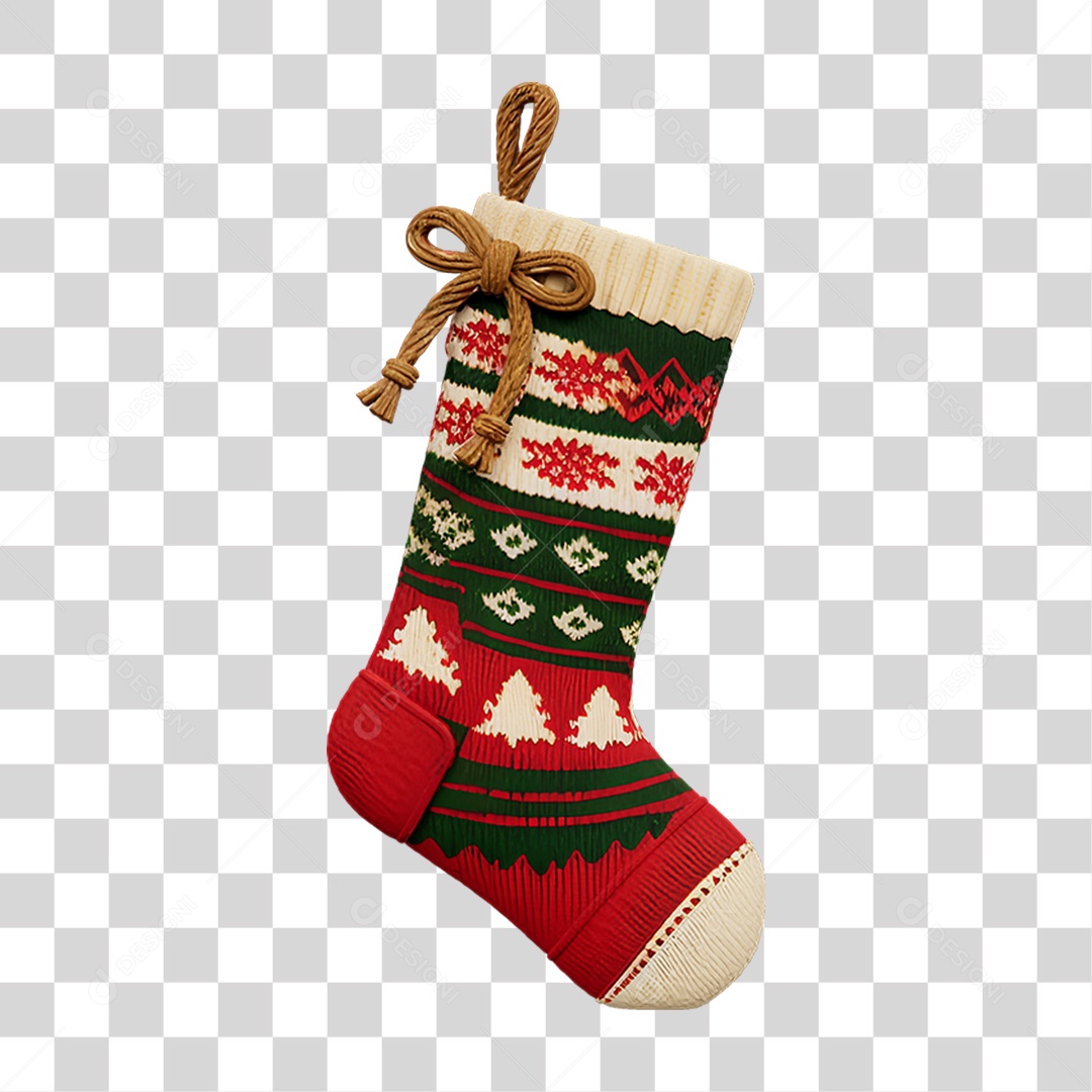 Meia de Natal PNG Transparente