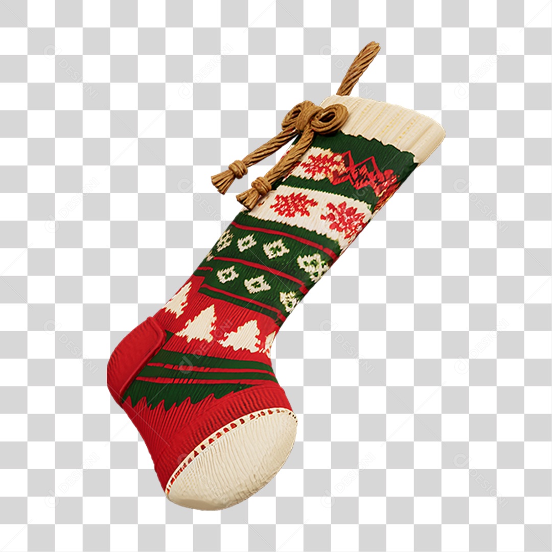 Meia de Natal PNG Transparente