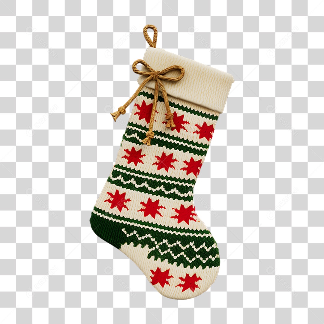 Meia de Natal PNG Transparente