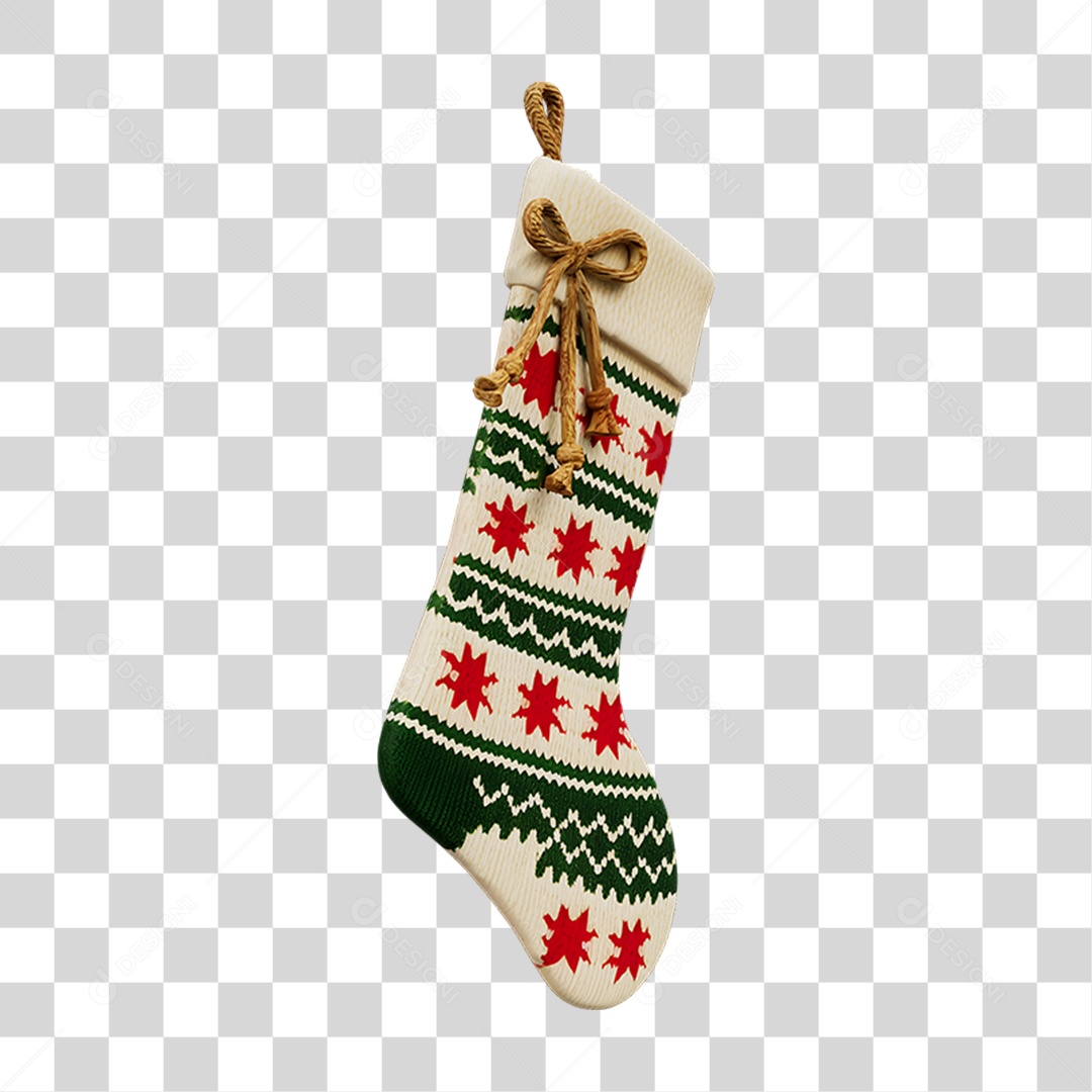 Meia de Natal PNG Transparente
