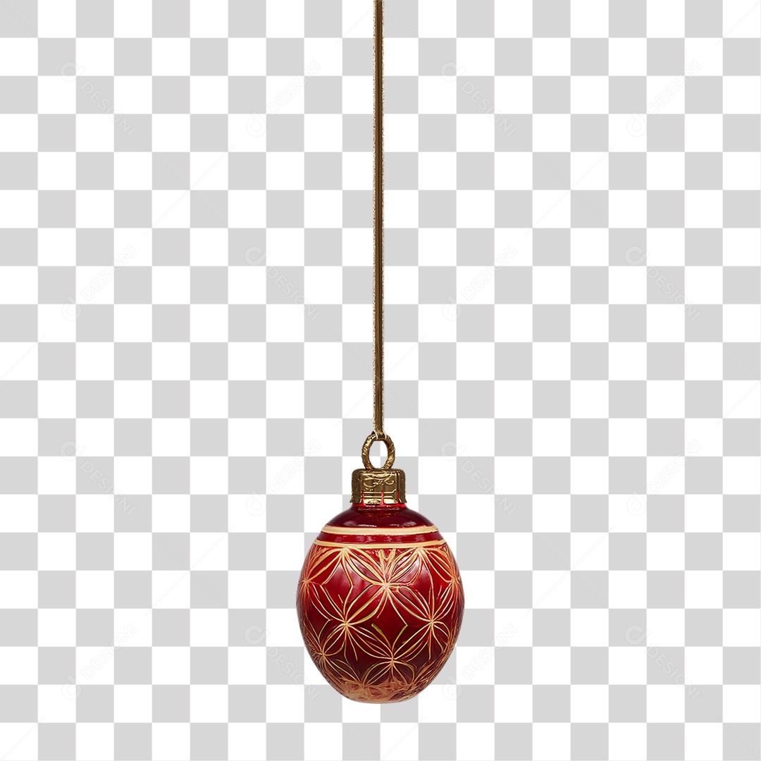 Bola de Enfeite Decoração de Natal PNG Transparente
