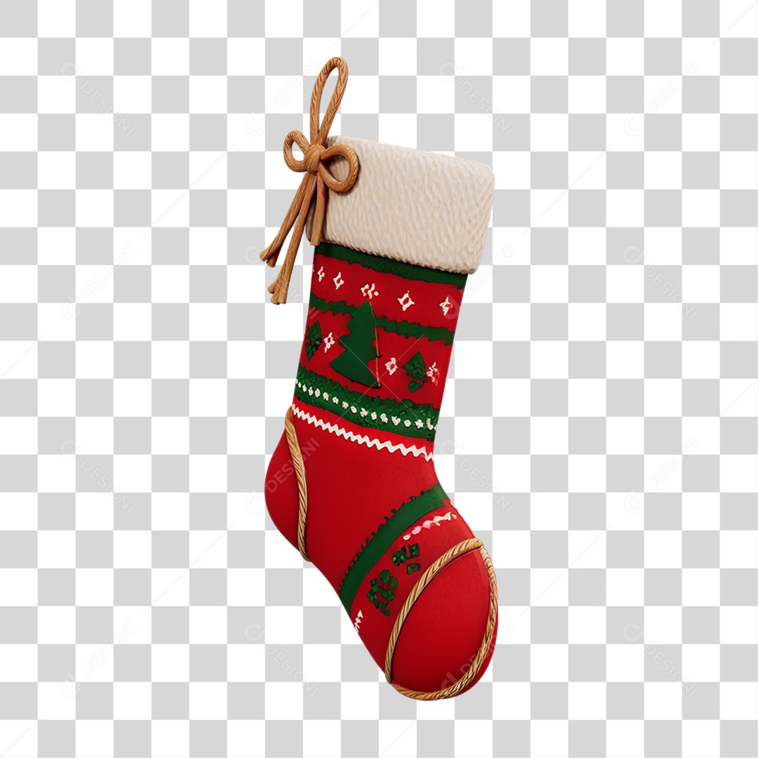 Meia de Natal PNG Transparente