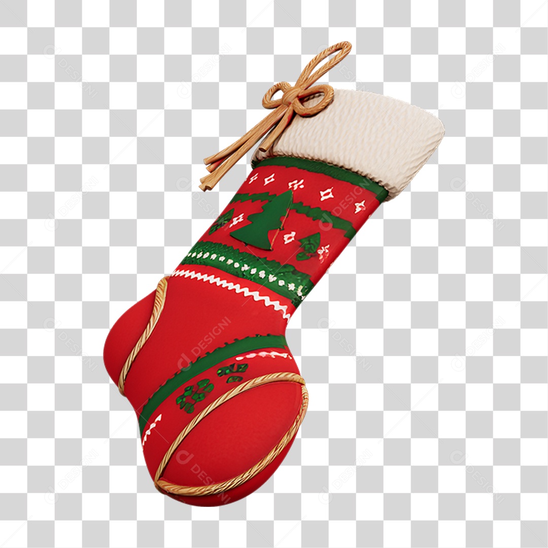Meia de Natal PNG Transparente
