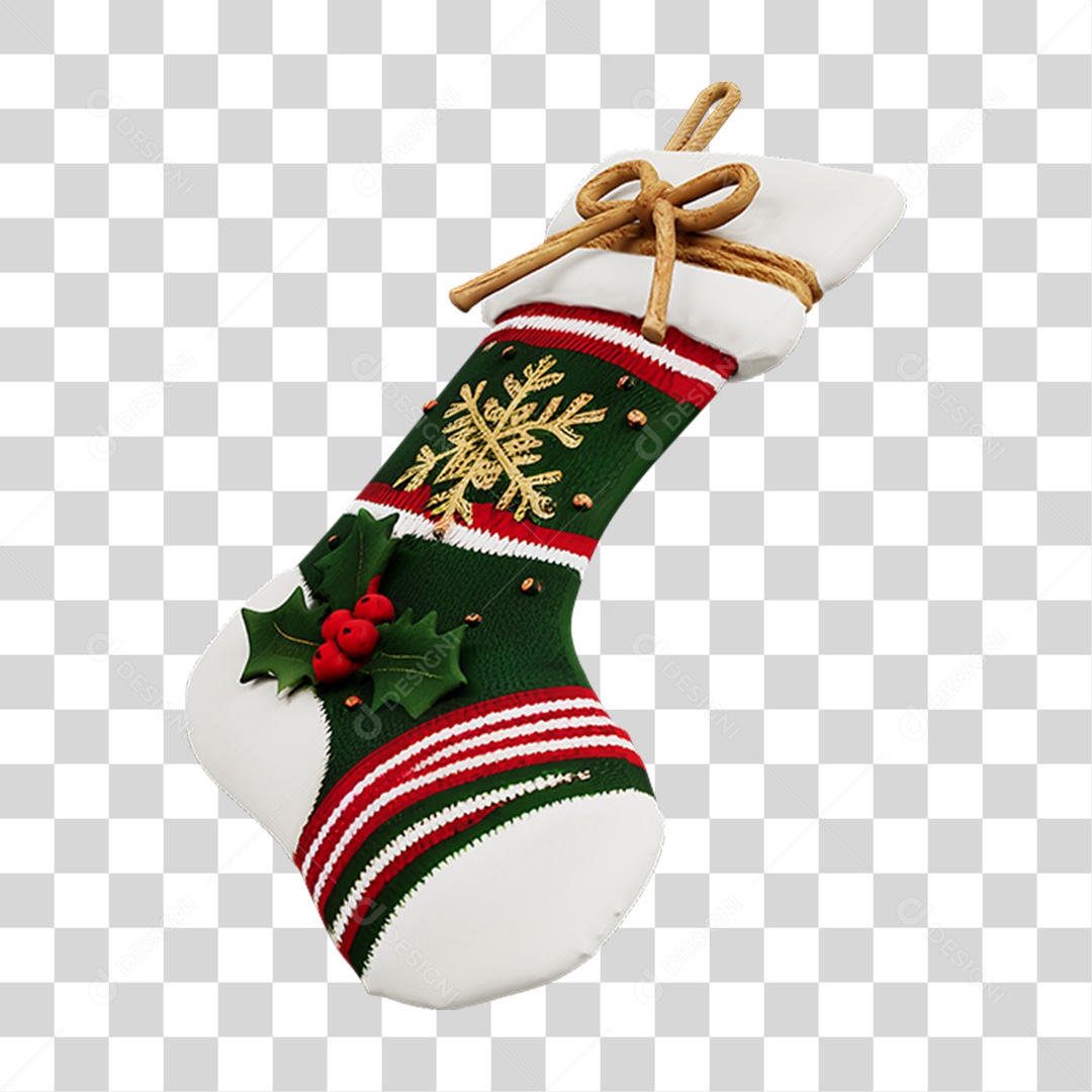 Meia de Natal PNG Transparente