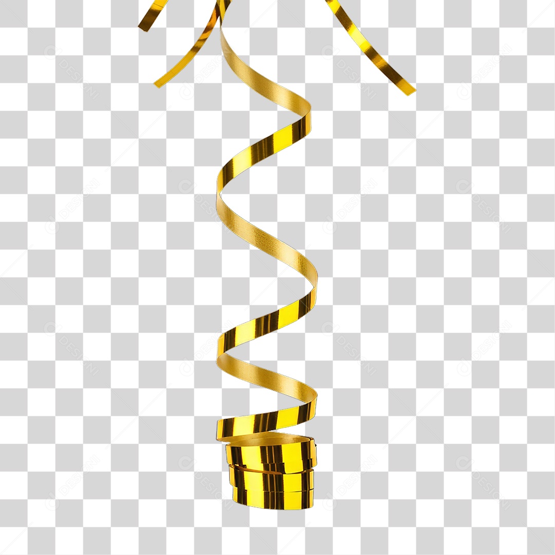 Elemento 3D Fita Decoração de Ano Novo PNG Transparente