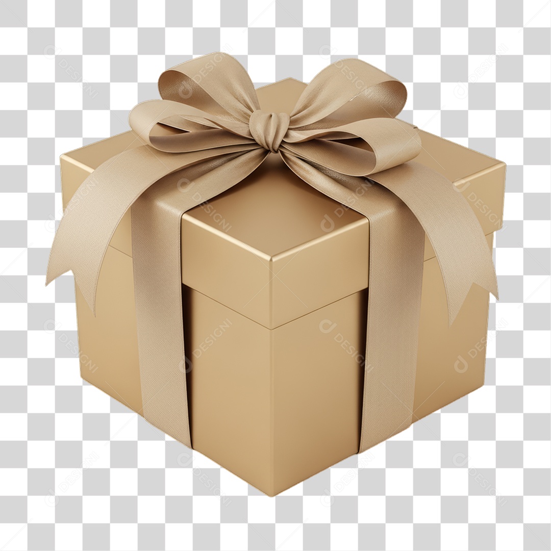 Elemento 3D Caixa de Presente Decoração de Ano Novo PNG Transparente