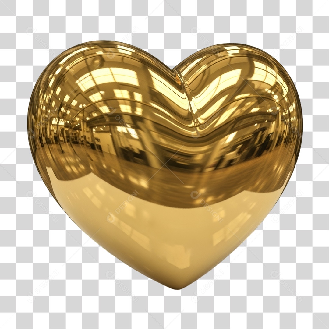 Elemento 3D Balão Dourado Decoração de Ano Novo PNG Transparente