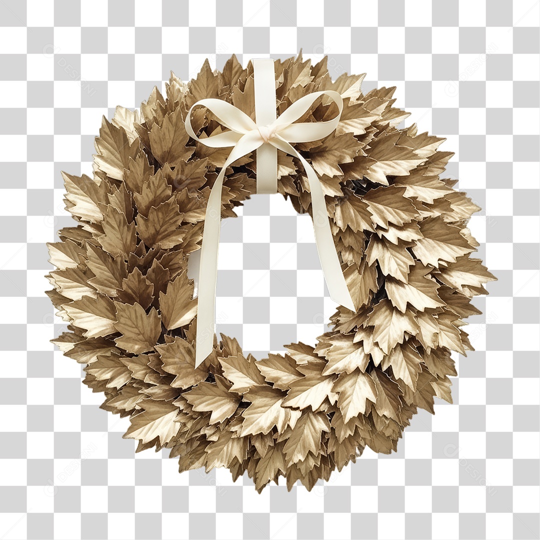 Elemento 3D Guirlanda Decoração de Ano Novo PNG Transparente