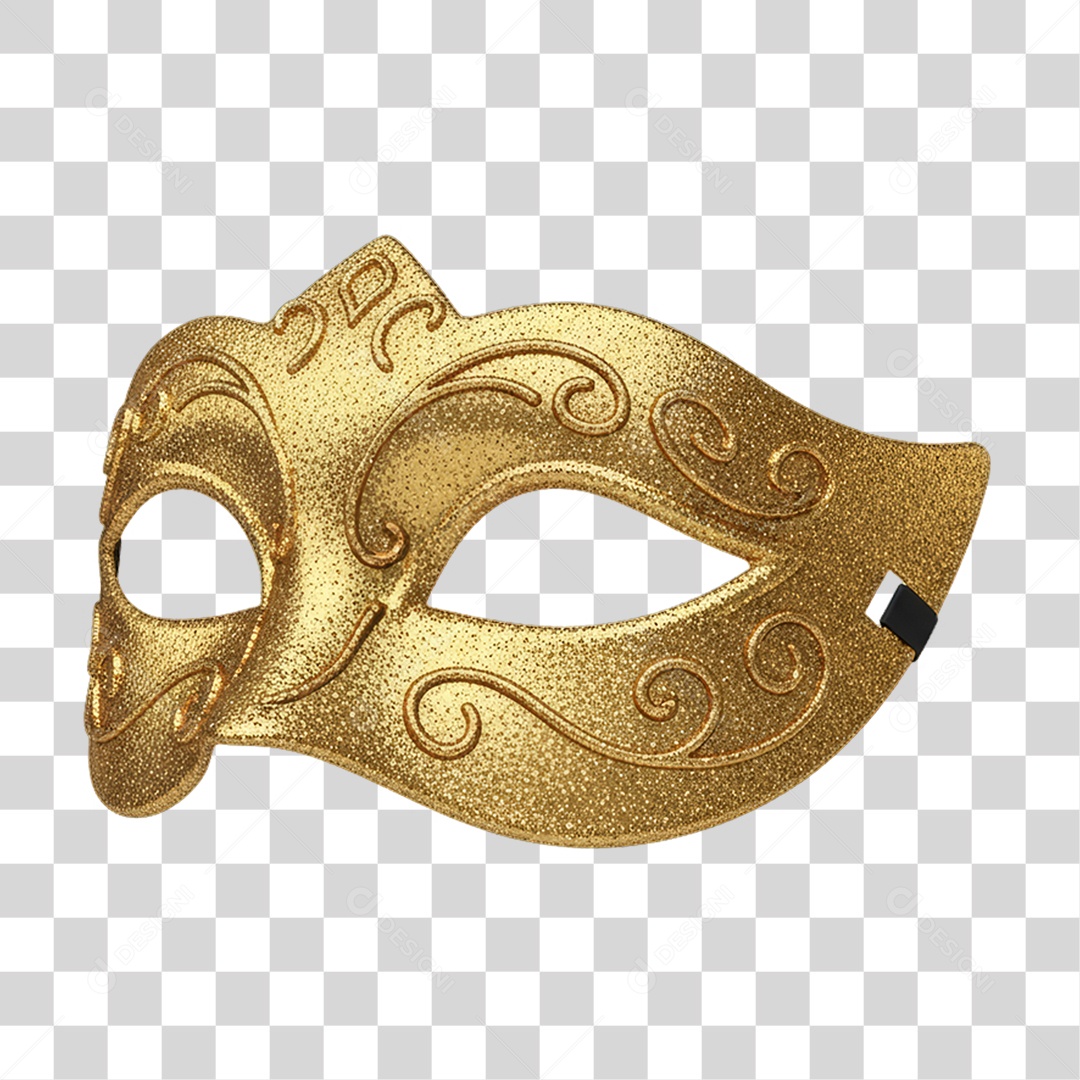 Elemento 3D Máscara Decoração de Ano Novo PNG Transparente