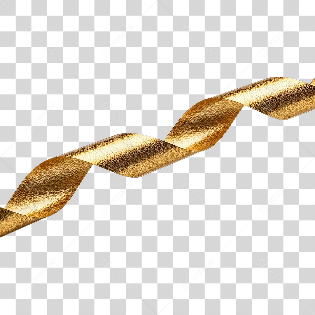 Elemento 3D Fita Decoração de Ano Novo PNG Transparente