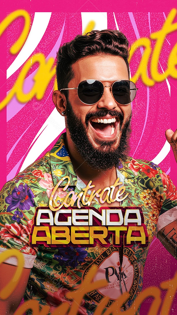 Story Flyer Contrate Agenda Aberta Social Media PSD Editável