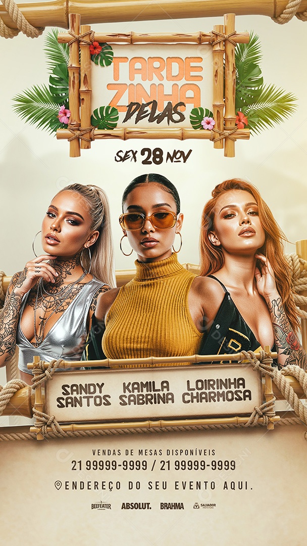 Story Flyer Tardezinha Delas Social Media PSD Editável