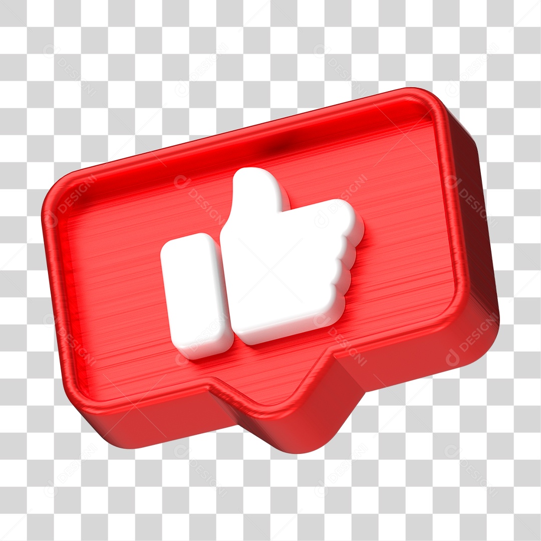 Elemento 3D de um Joinha PNG Transparente