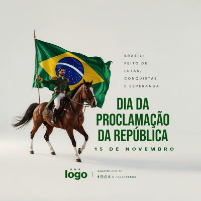 Dia da Proclamação da República 15 de Novembro Social Media PSD Editável