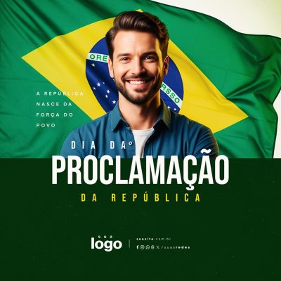 Dia da Proclamação da República 15 de Novembro Social Media PSD Editável
