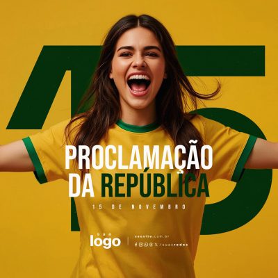 Dia da Proclamação da República 15 de Novembro Social Media PSD Editável
